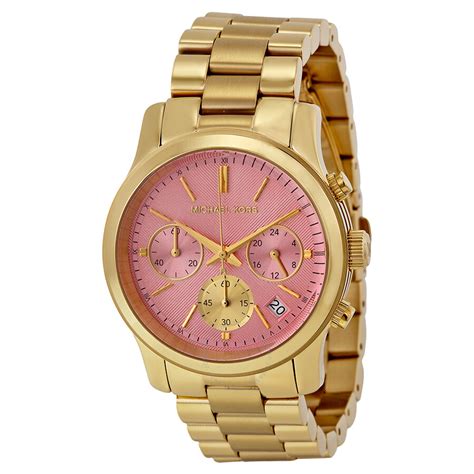 michael kors 6161|Michael Kors Runway Pink Dial Gold.